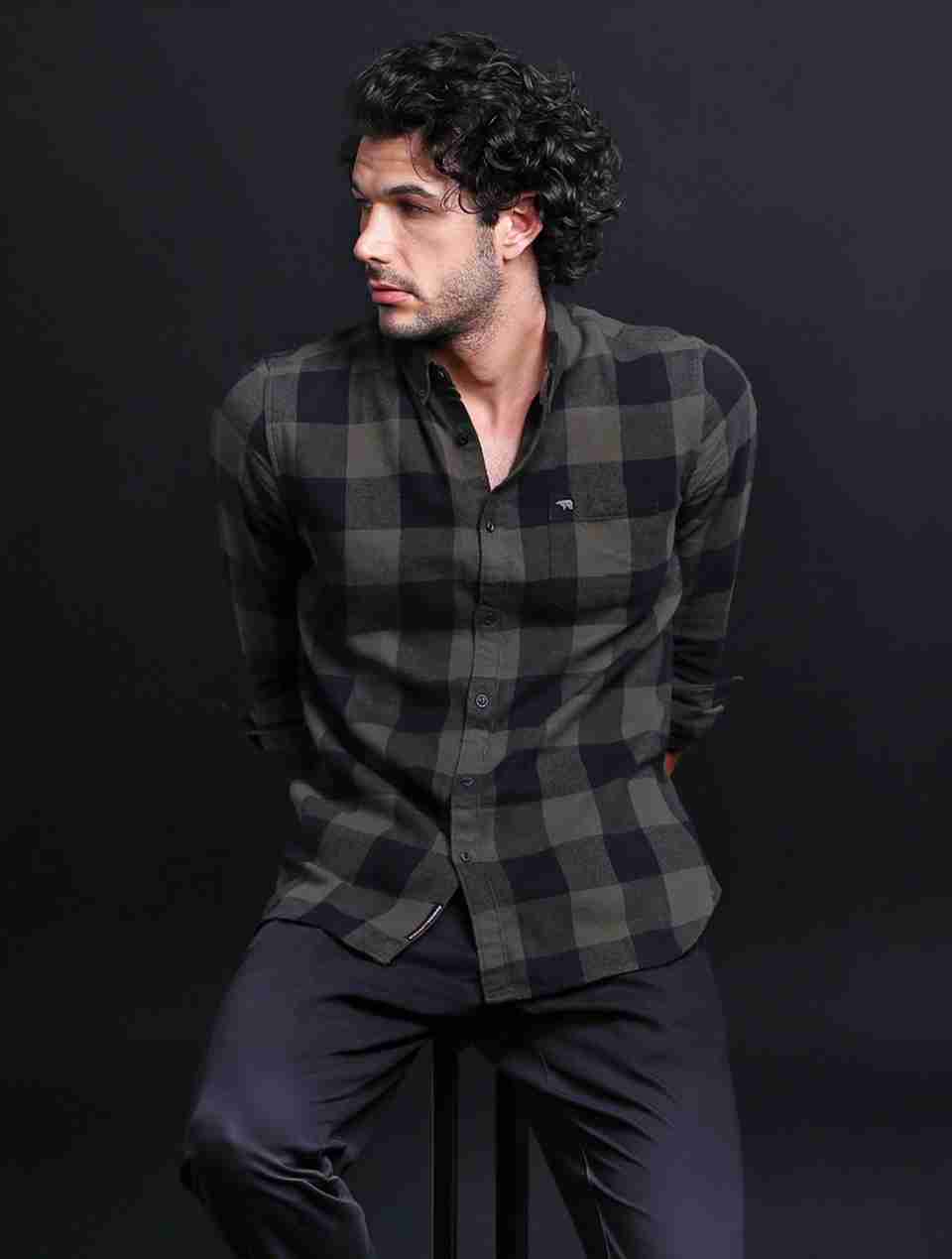 THE BEAR HOUSE Men Slim Fit Checkered Shirt - Image 8