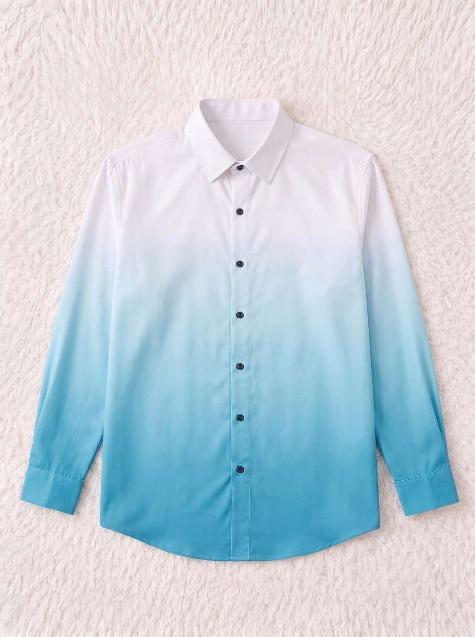 SEVENTEENSTITCH Men Regular Fit Dyed/Ombre Spread Collar Casual Shirt - Image 8