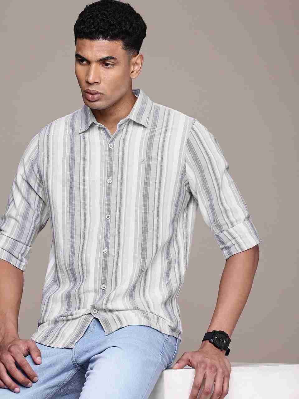 WROGN Men Slim Fit Striped Shirt - Image 8