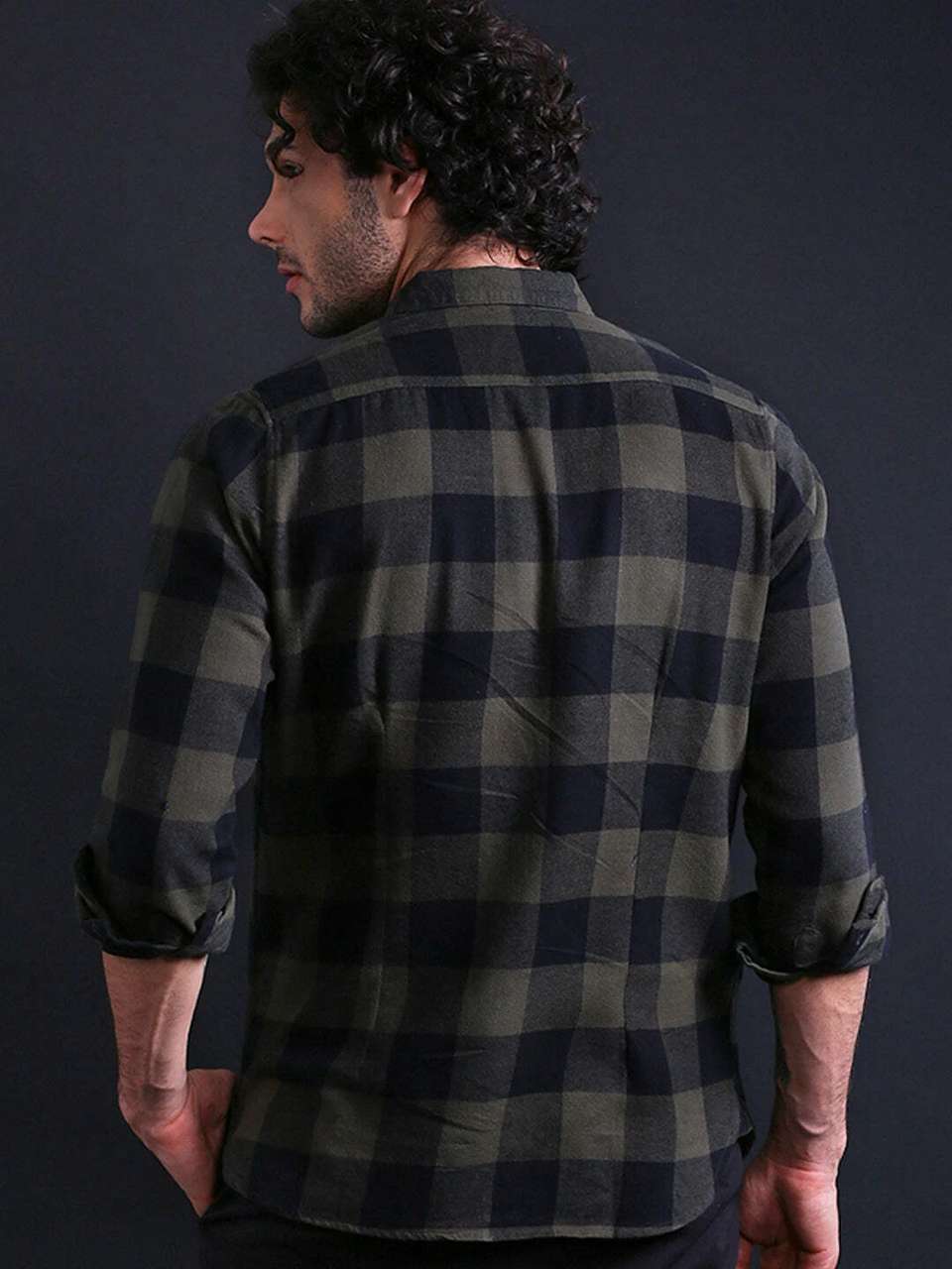 THE BEAR HOUSE Men Slim Fit Checkered Shirt - Image 9