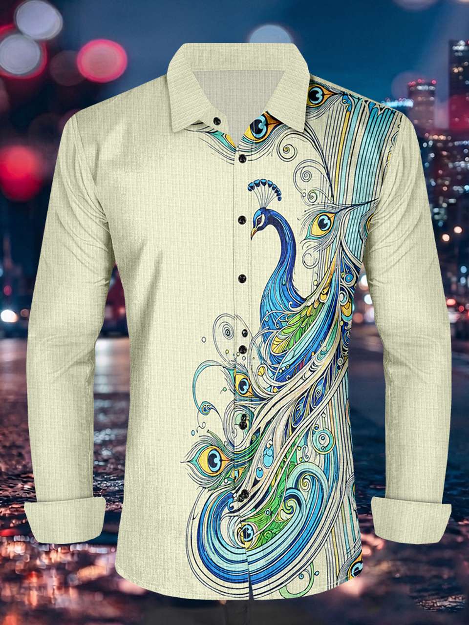 jnm Men Regular Fit Printed Spread Collar Shirt - Image 9