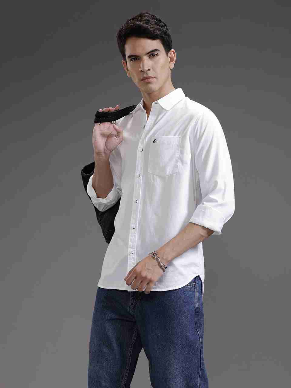 WROGN Men White Casual Shirt - Image 7
