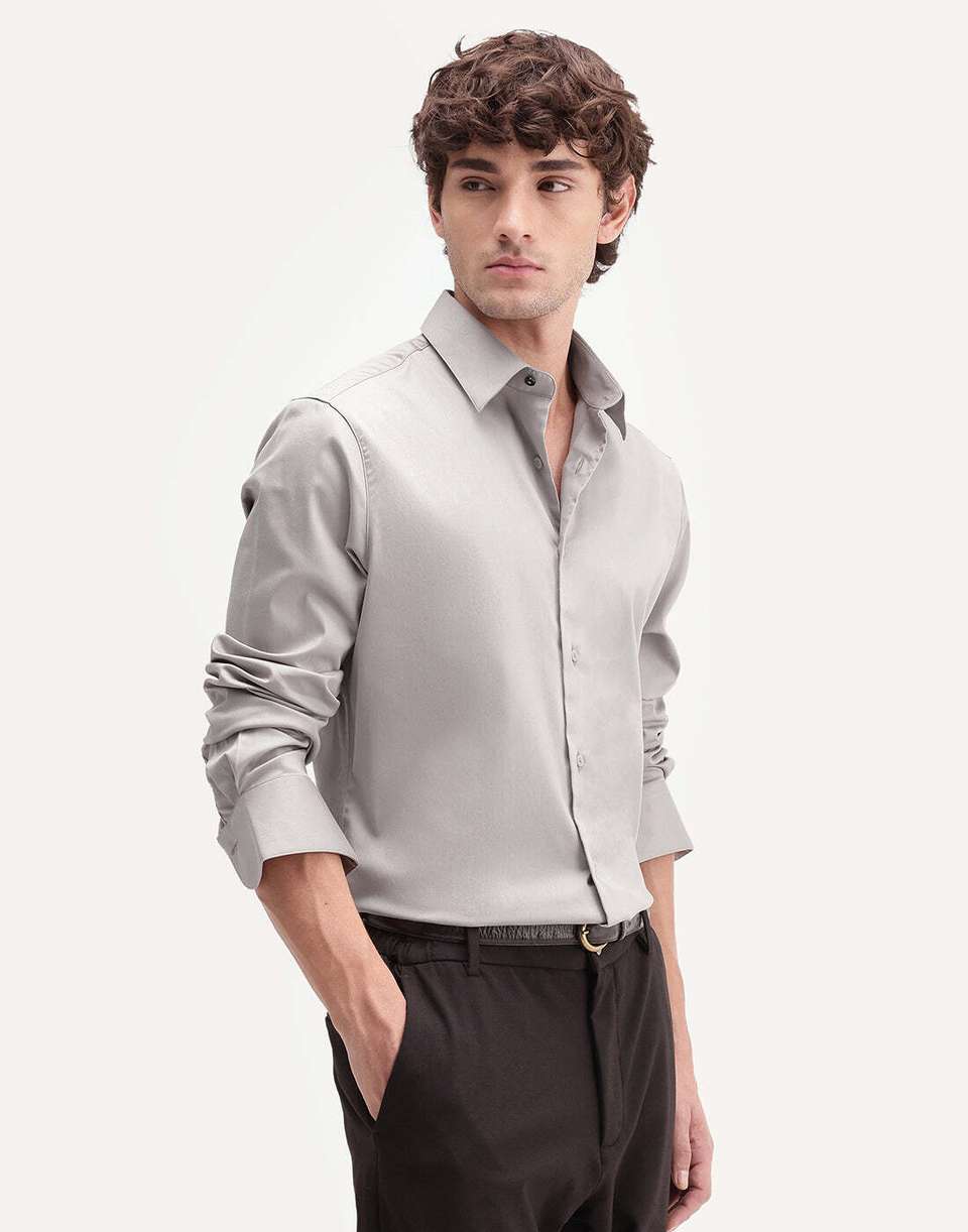 RARE RABBIT Men Regular Fit Solid Casual Shirt - Image 8