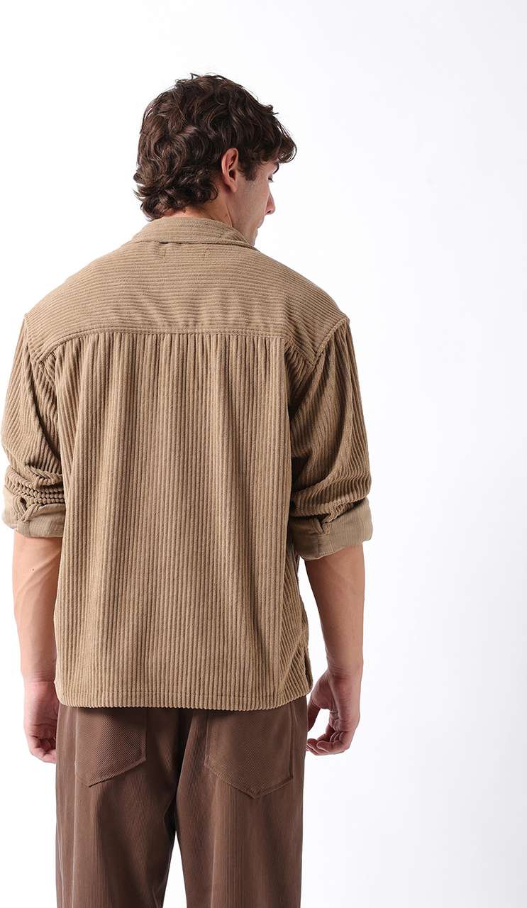 THE BEAR HOUSE Men Striped Casual Beige Shirt - Image 8