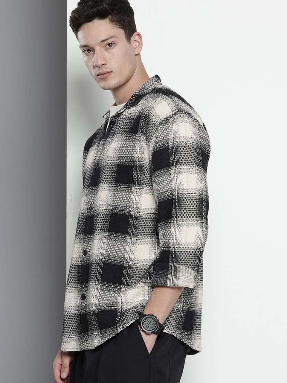 The Indian Garage Co. Men Relaxed Fit Solid Shirt - Image 7
