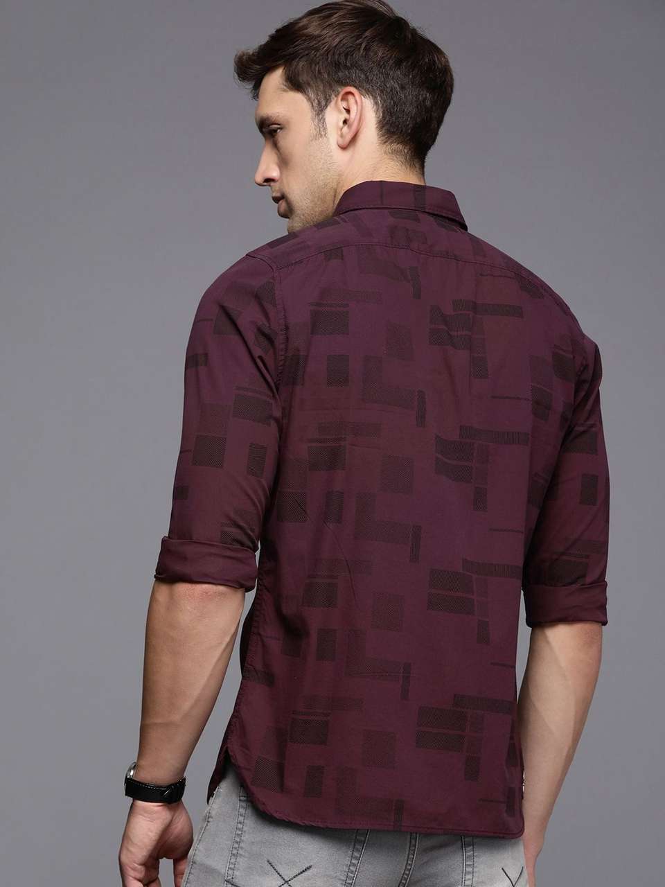 WROGN Men Slim Fit Printed Casual Shirt - Image 6
