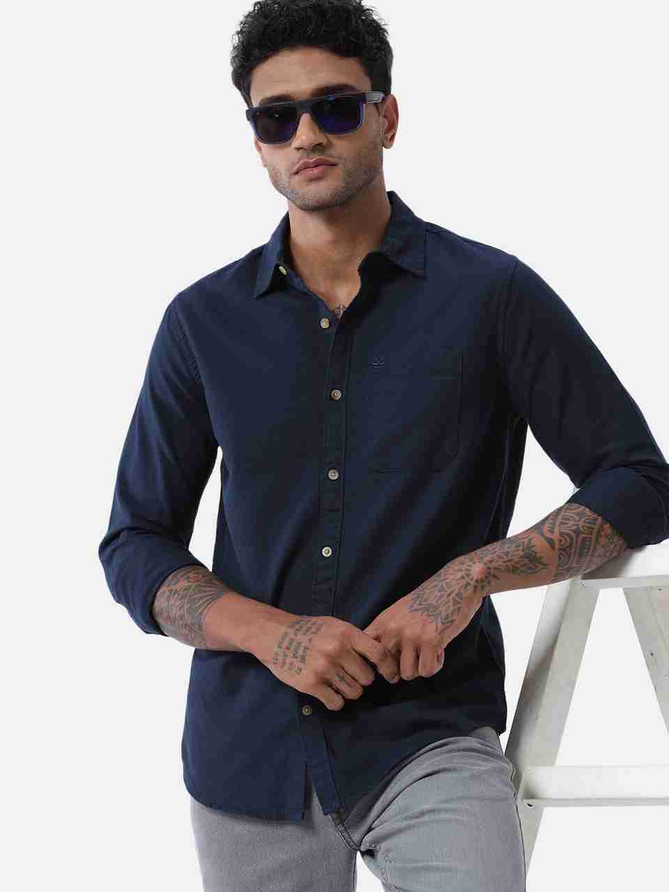 WROGN Men Regular Fit Solid Casual Shirt - Image 5