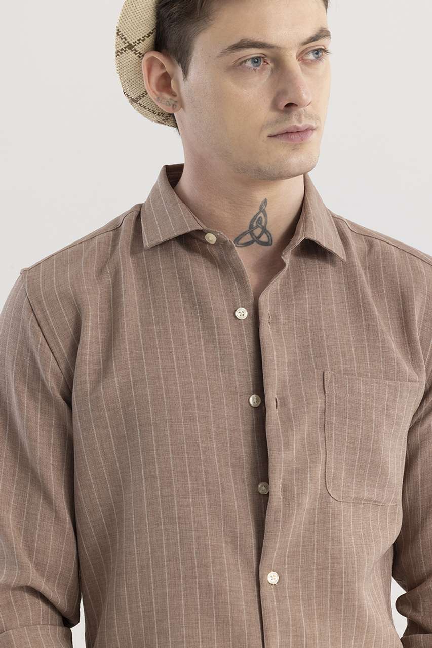 Snitch Men Slim Fit Striped Shirt - Image 9