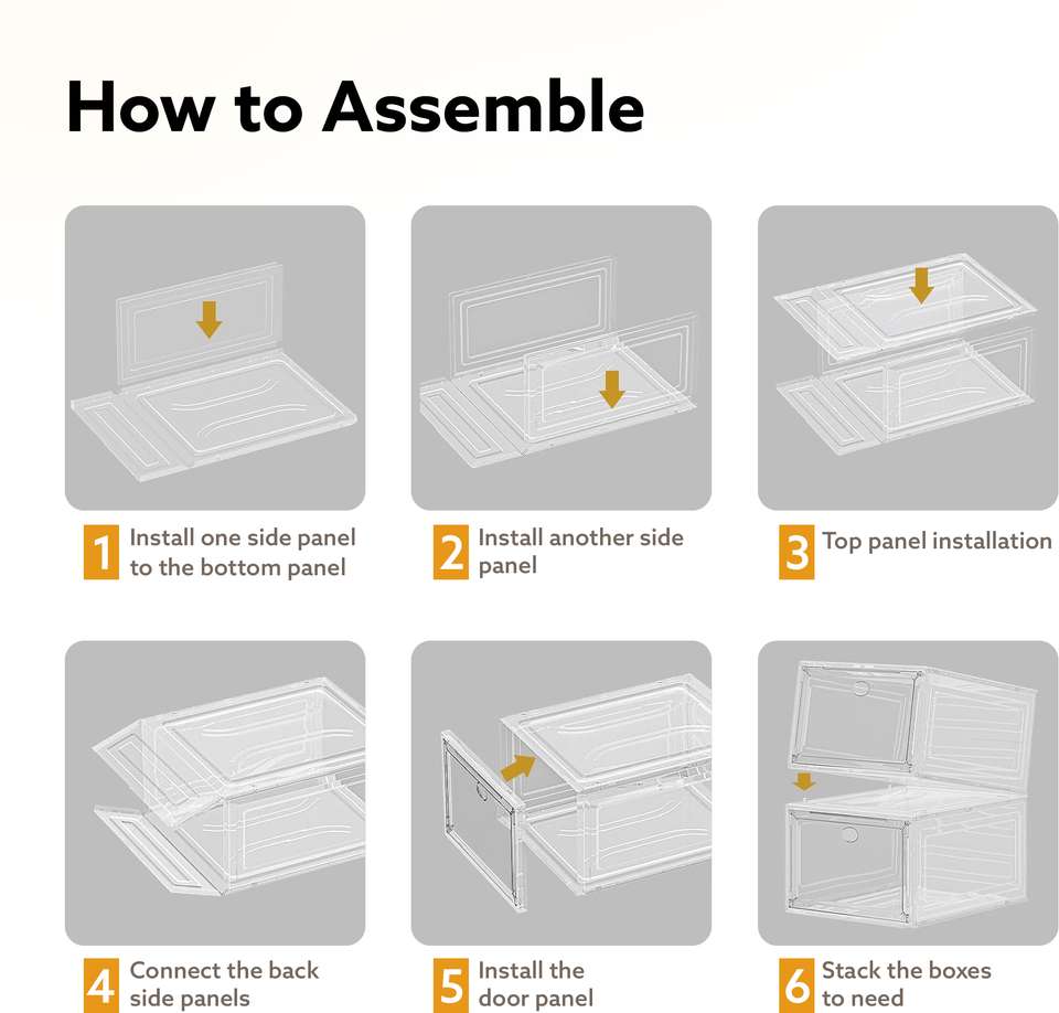 AGARO Stackable Shoe Storage Box, Clear Sneaker Crates with Magne...more - Image 6