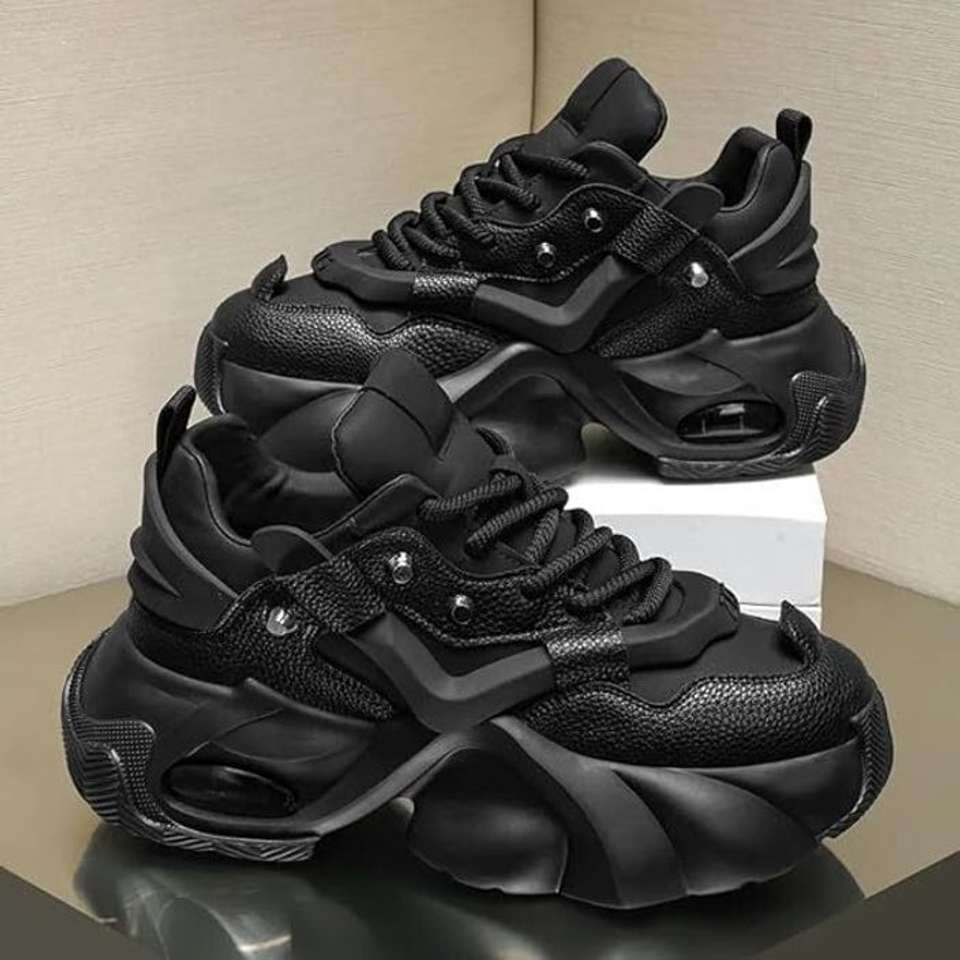 XTOON Casual Sneakers for Men Black 8 - Image 9