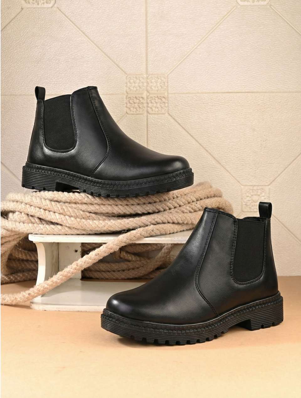 Marcino Men Chelsea Slip-on Synthetic Leather Boots - Image 8