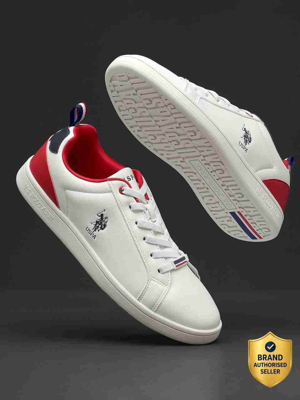 U.S. POLO ASSN. Men's Off White Sneakers Size 9 - Image 8