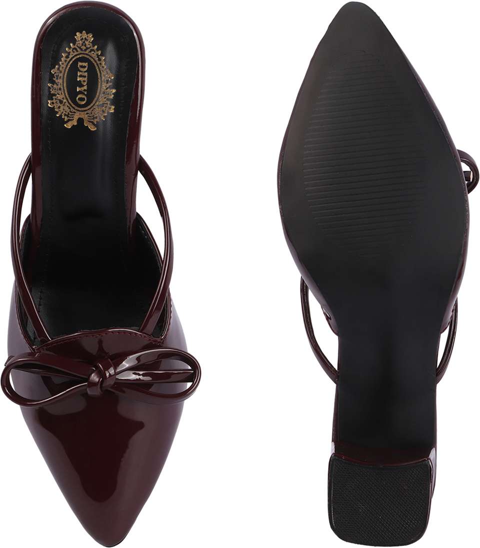 Dipyo Women Bellies Sandal Maroon 8 - Image 9