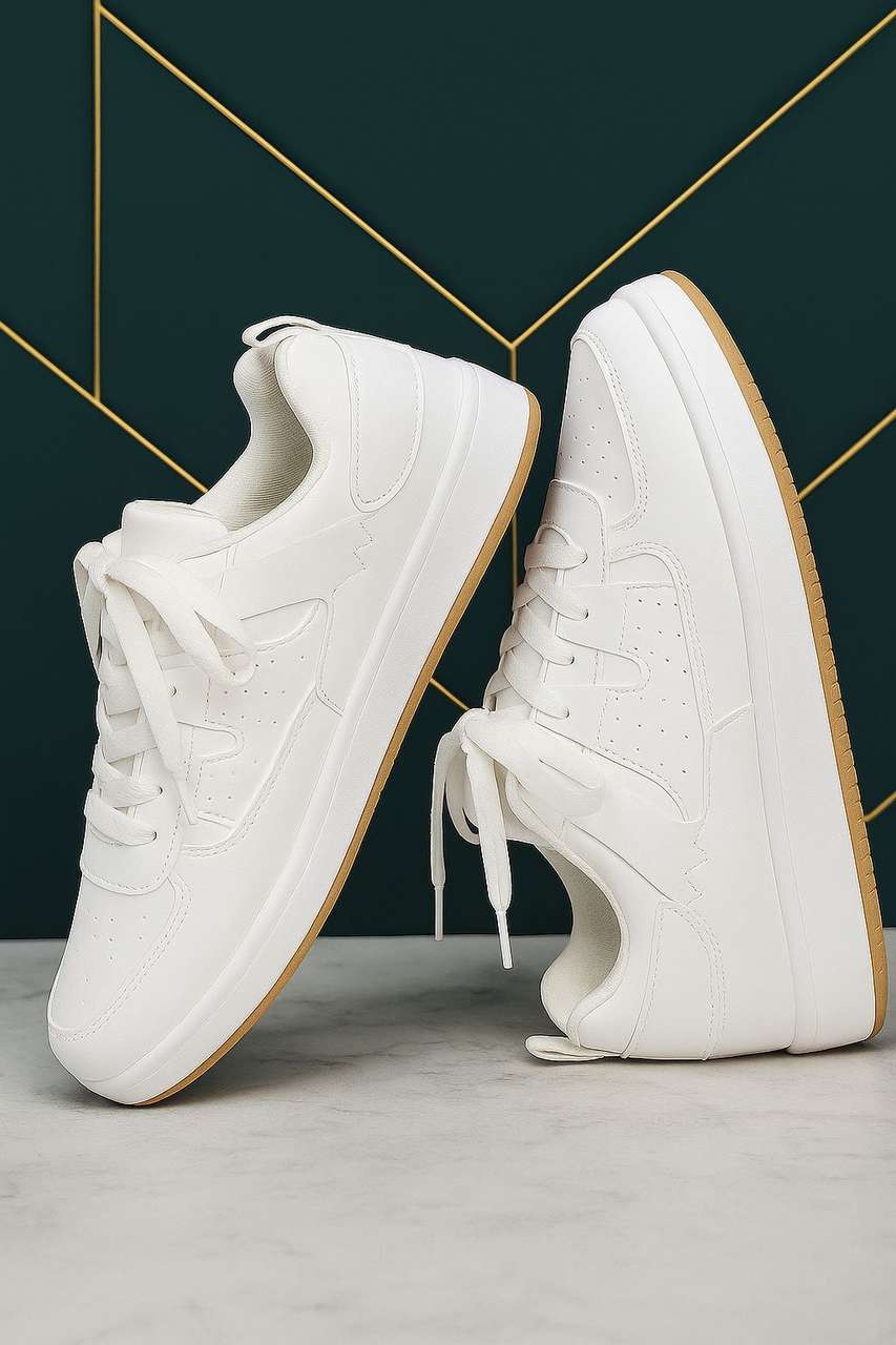 STEPHUB Men's White Sneakers Size 10 - Image 6