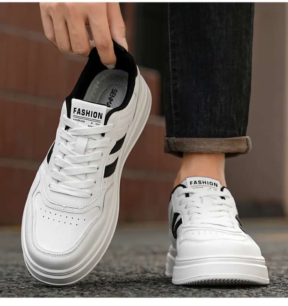 STRANGER BROTHERS White & Black Men's Sneaker - Image 9