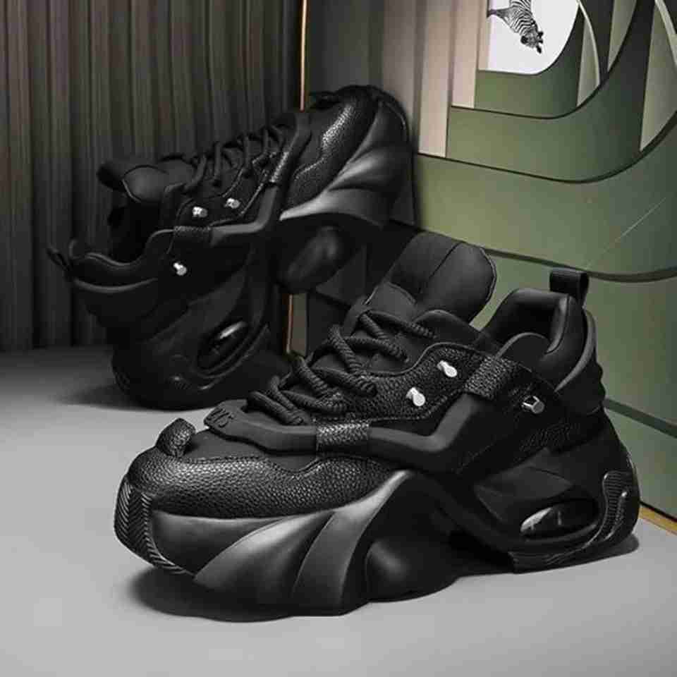 XTOON Casual Sneakers for Men Black 8 - Image 7