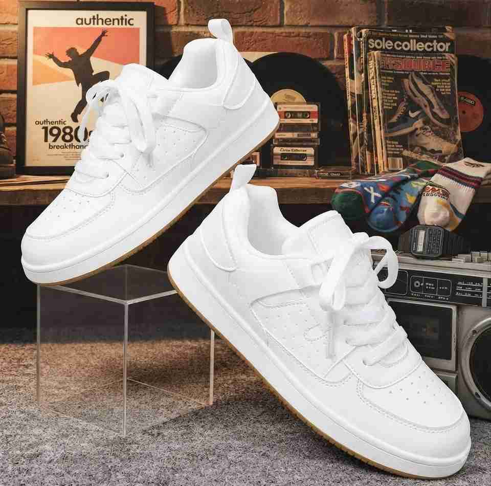 STEPHUB Men's White Sneakers Size 10 - Image 4