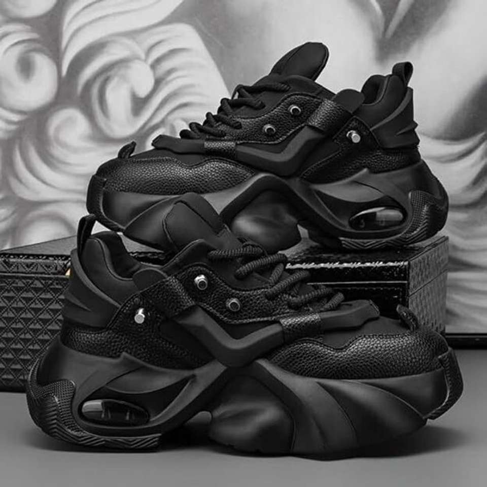 XTOON Casual Sneakers for Men Black 8 - Image 8