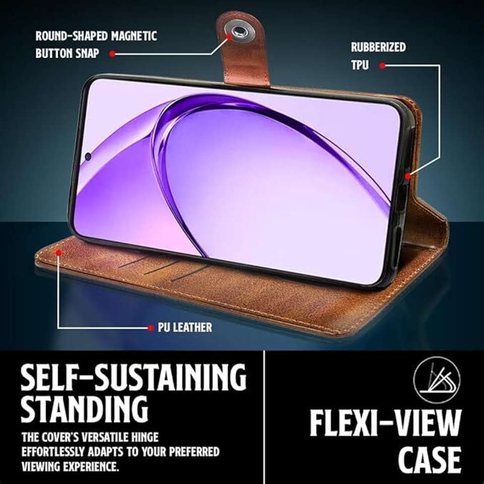Chaseit Flip Cover for realme 14X 5G (Brown) - Image 8