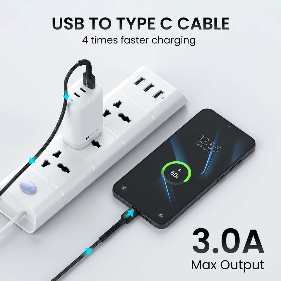 Portronics USB Type C Cable 3A 1m - Image 9