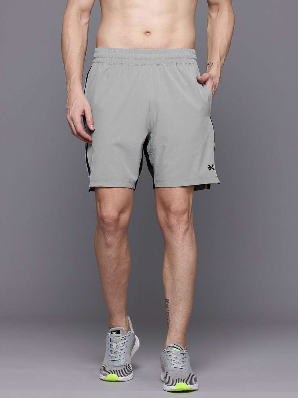 HRX by Hrithik Roshan Grey Sports Shorts - Image 8