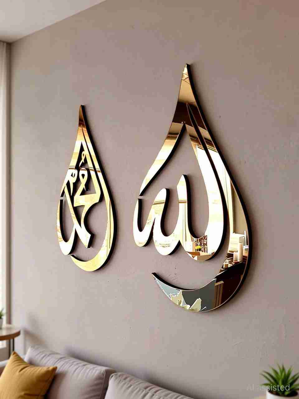 MOMIN Islamic Art Allah Mohammad Wall Decor - Image 9