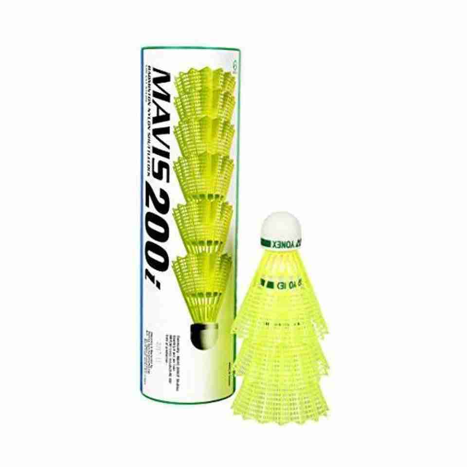 YONEX MAVIS 200I Nylon Shuttle - Yellow, Pack of 6 - Image 2