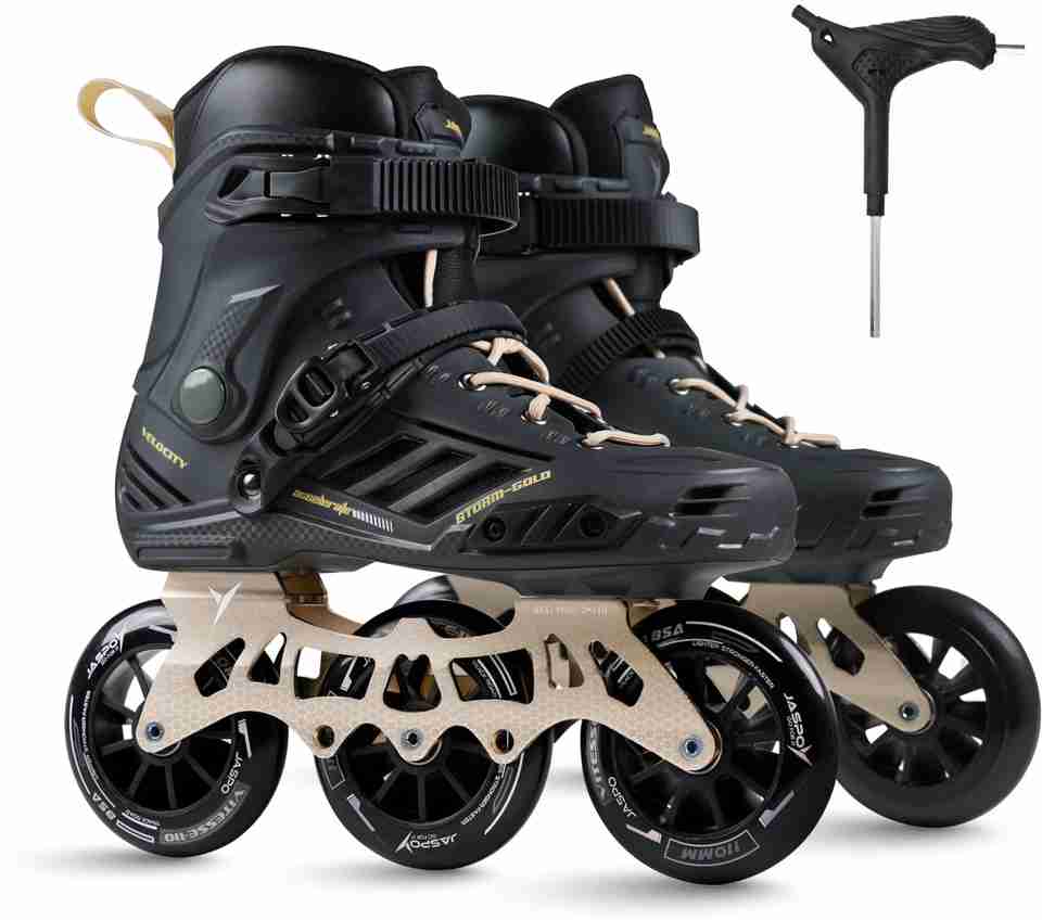 Jaspo Vitesse-Storm Gold Hard Boot Inline Skates 110mm - Image 7