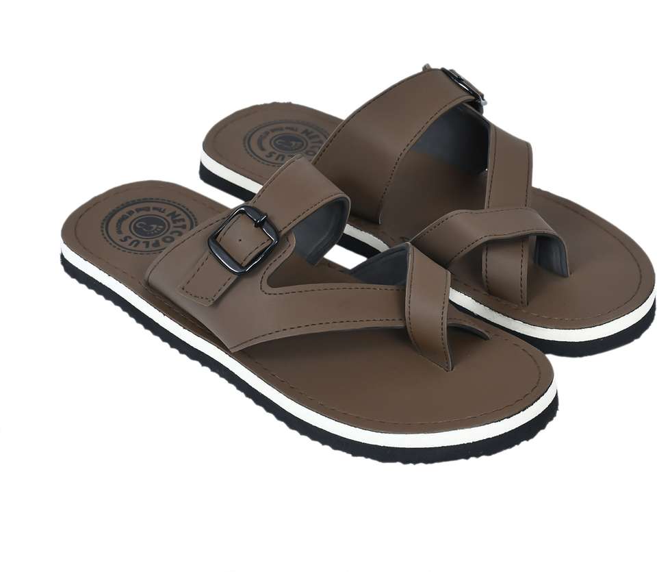 NETCOPLUS Men Brown Flip Flops Size 6 - Image 9