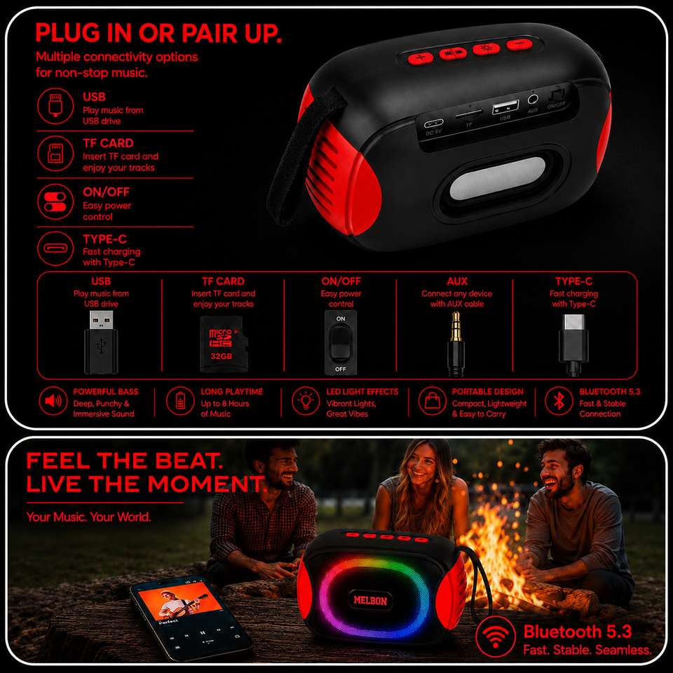 Melbon Base One Portable Bluetooth Speaker - Image 9