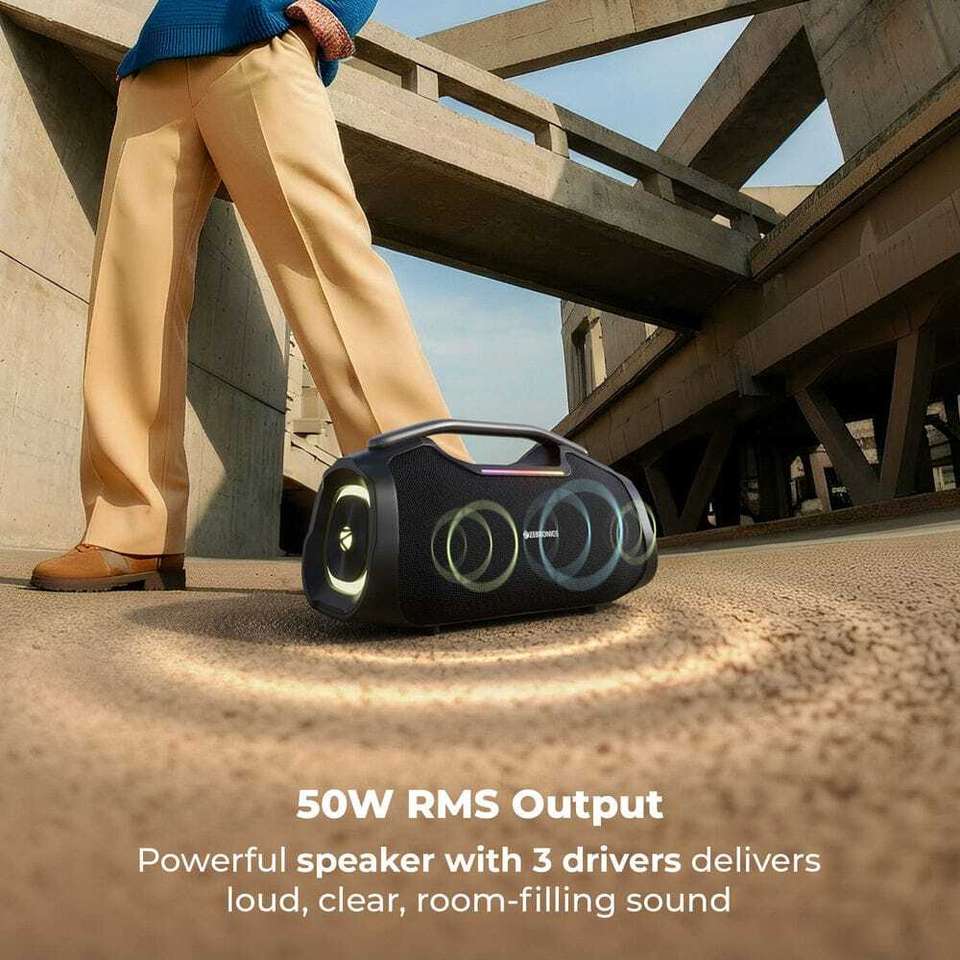 ZEBRONICS Zeb Sound Feast 450 50W Bluetooth Party Speaker Black - Image 7
