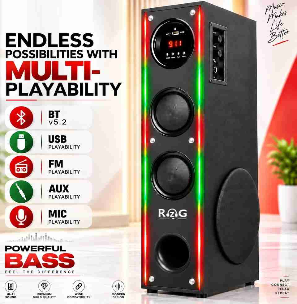 RZG Q-10 DJ Tower Speaker 120W - Image 6
