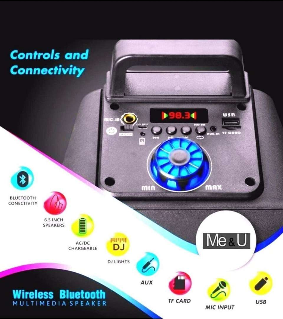 ME&U SargamMusic 8inchD Bluetooth Speaker - Image 9