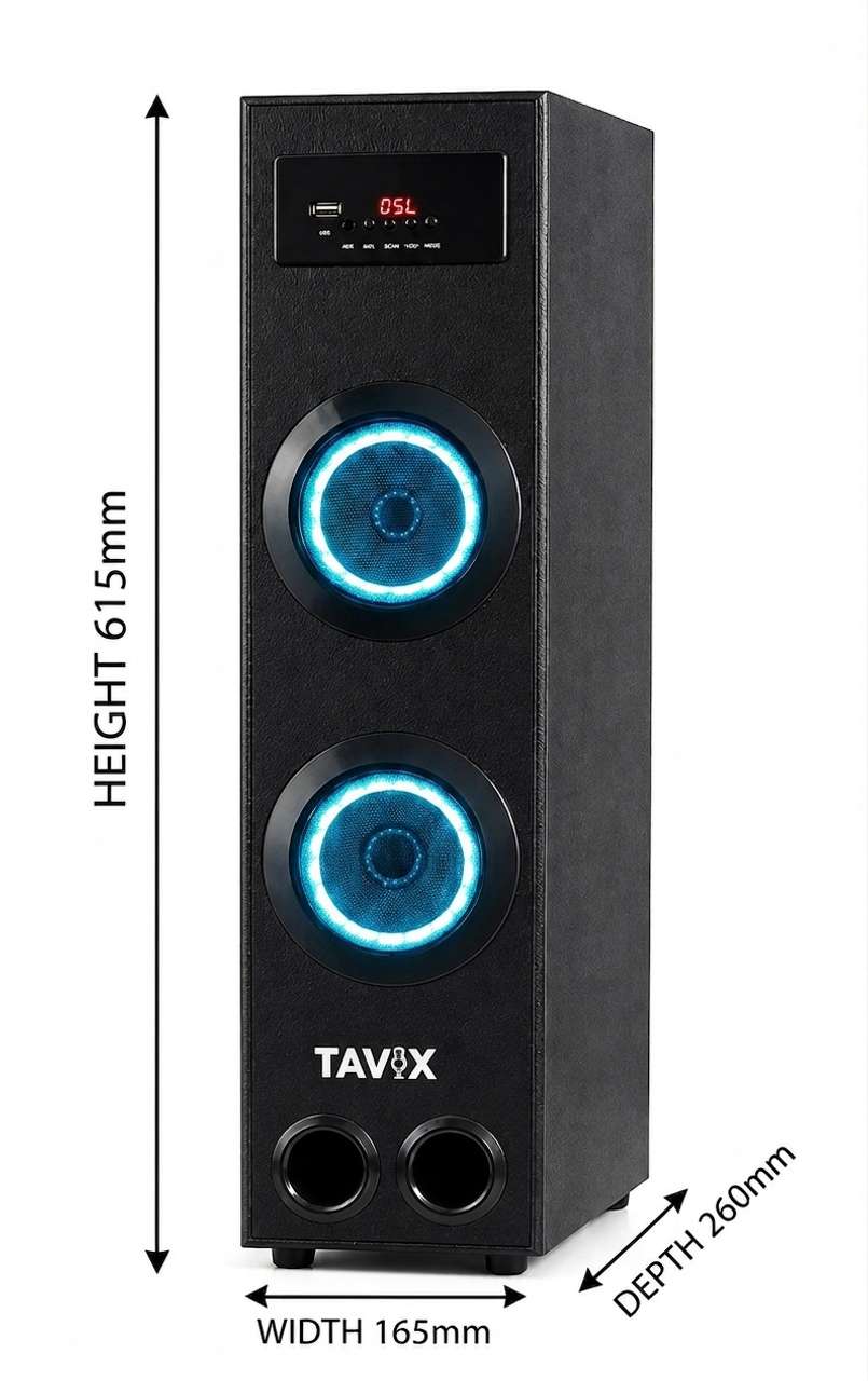 TAVIX DHOOM 120 W Bluetooth Tower Speaker (Black, 4.1 Channel) - Image 9