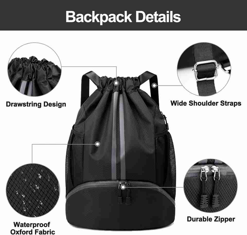 keycraze 22L Waterproof Drawstring Backpack - Image 5
