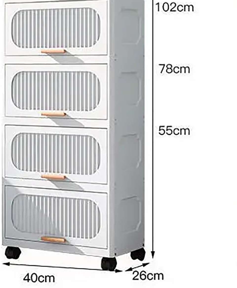 House of Quirk 4 Layer 40cm Stackable Collapsible Storage Boxes - Image 8