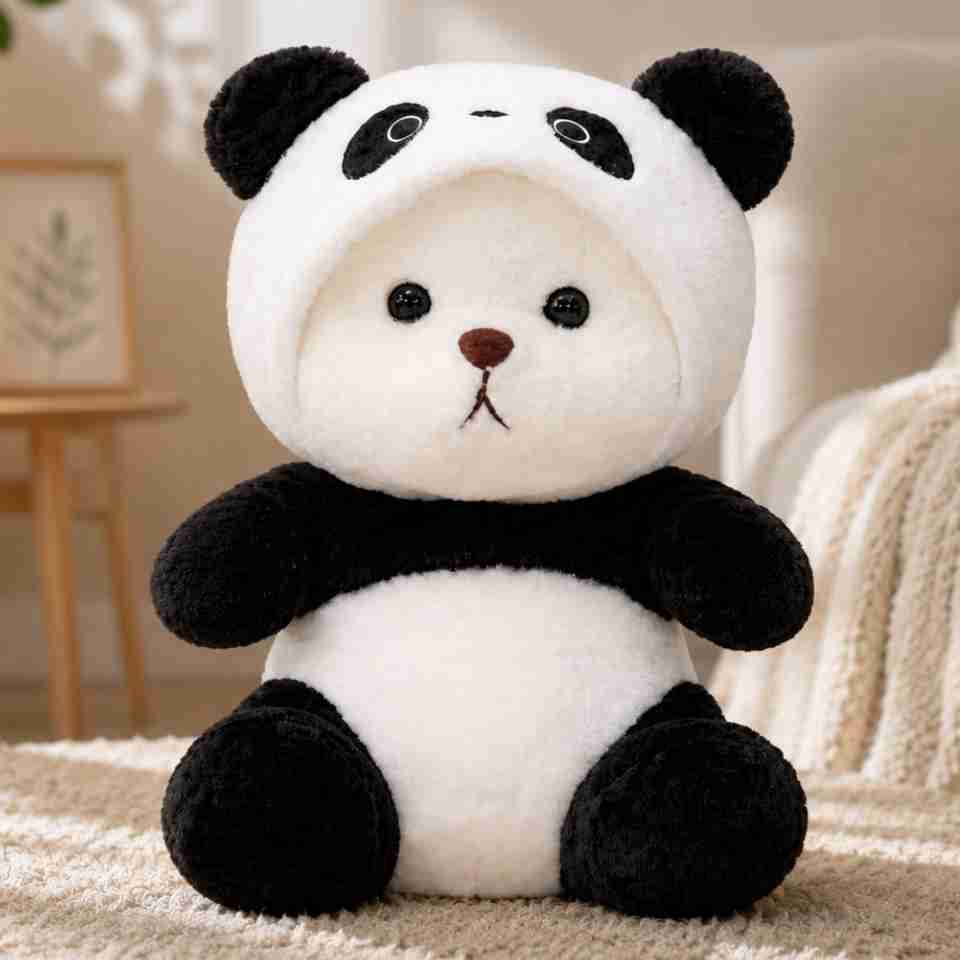 ValoraStore Panda Plush Soft Toy with Hood - Image 7
