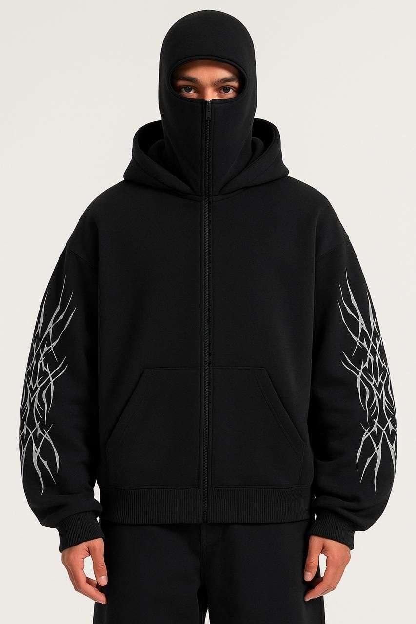 Be Savage Men Full Sleeve Printed Hooded Sweatshirt - Image 6