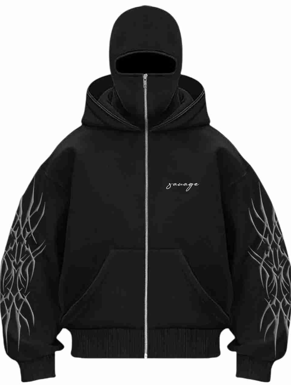 Be Savage Men Full Sleeve Printed Hooded Sweatshirt - Image 4