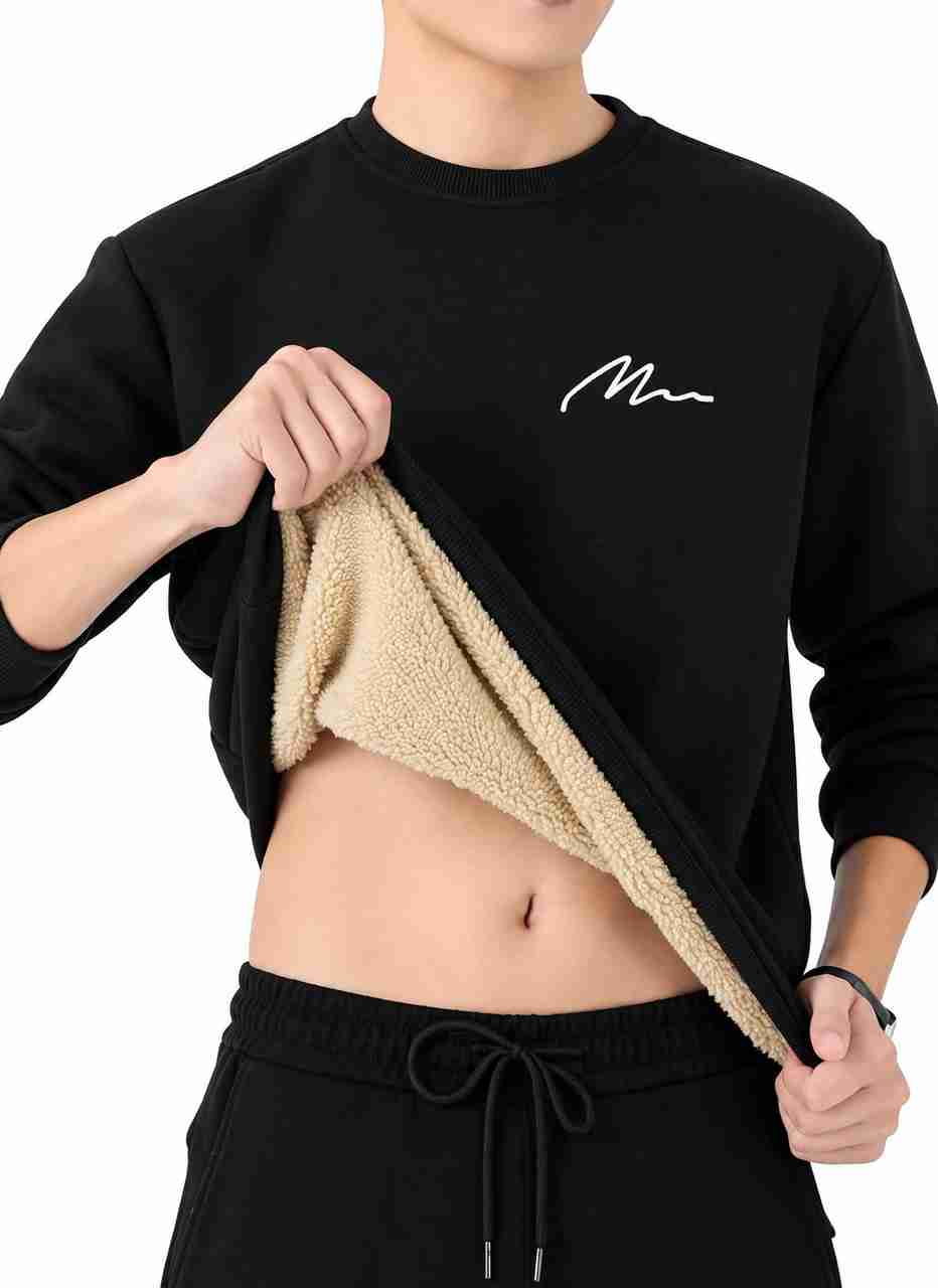 FASHLOOK Full Sleeve Solid Men Sweatshirt - Image 7