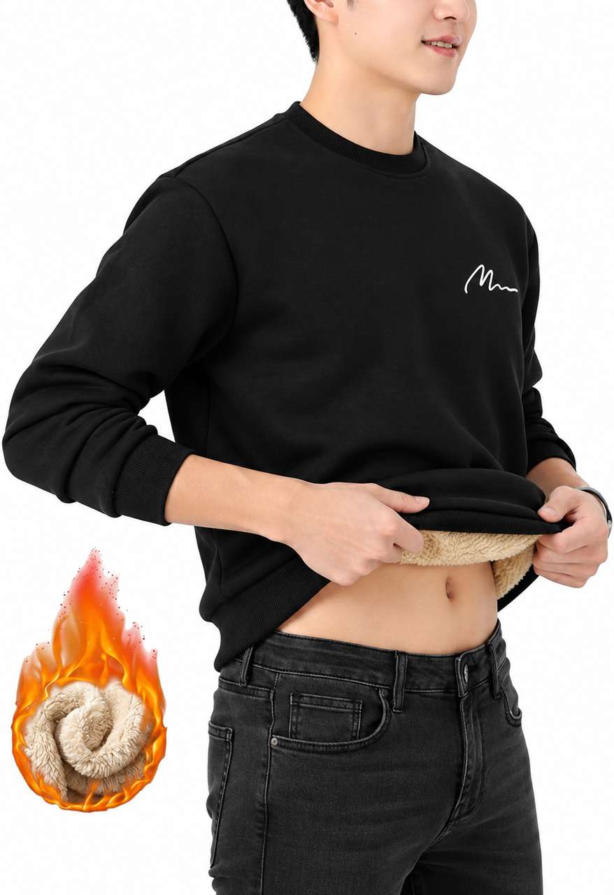 FASHLOOK Full Sleeve Solid Men Sweatshirt - Image 9