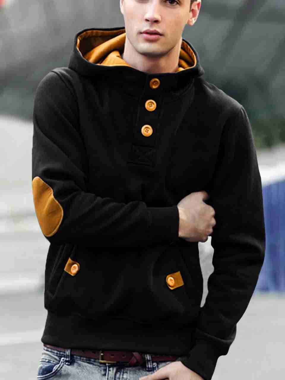 EyeBogler Men Full Sleeve Solid Sweatshirt - Image 4