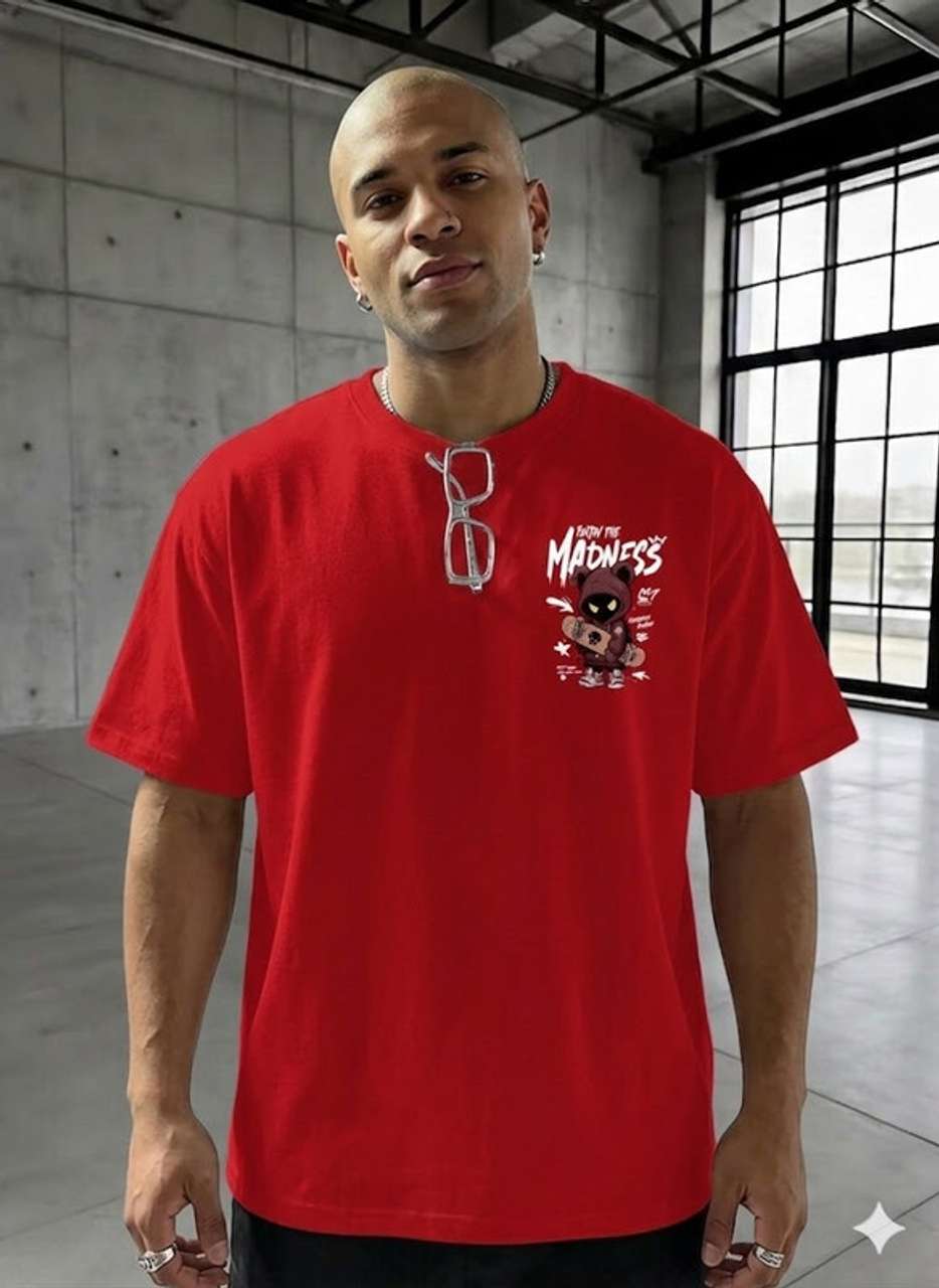 GREENFASO Men Red Cotton Blend T-Shirt - Image 8