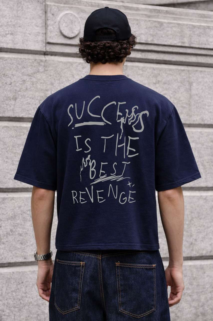 FTX Men Navy Blue Cotton Blend T-Shirt - Image 9