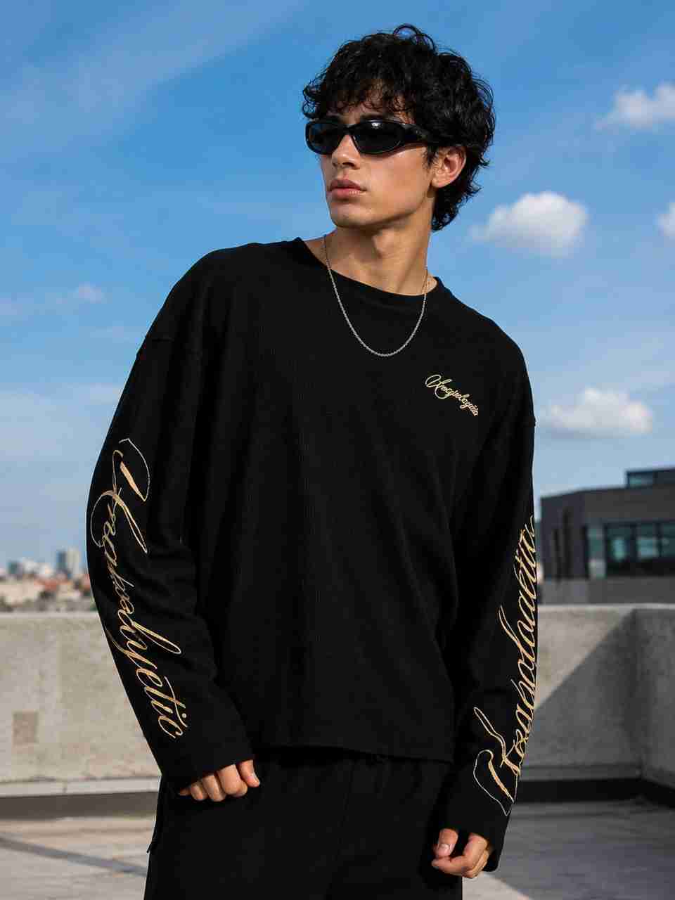 MANIAC Men Black Cotton Blend T-Shirt - Image 8
