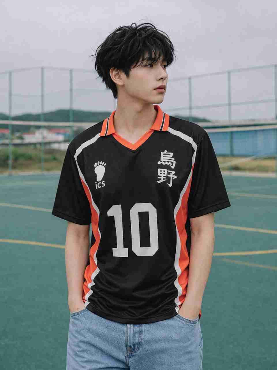 ComicSense Haikyu Anime Jersey Karasuno #10 Tee - Image 8