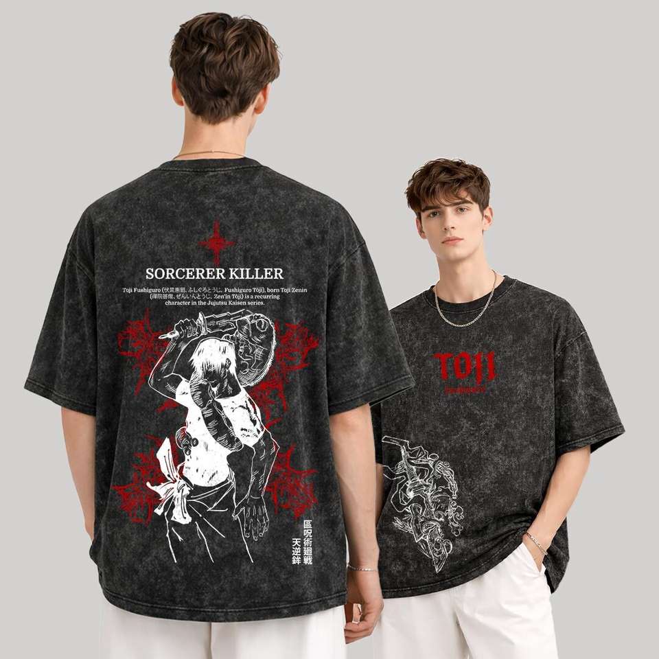 Anipop Men Black Cotton T-Shirt - Image 8