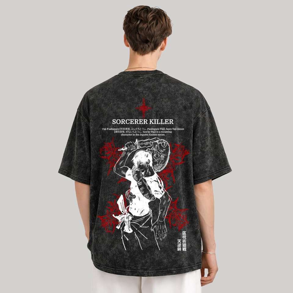 Anipop Men Black Cotton T-Shirt - Image 7