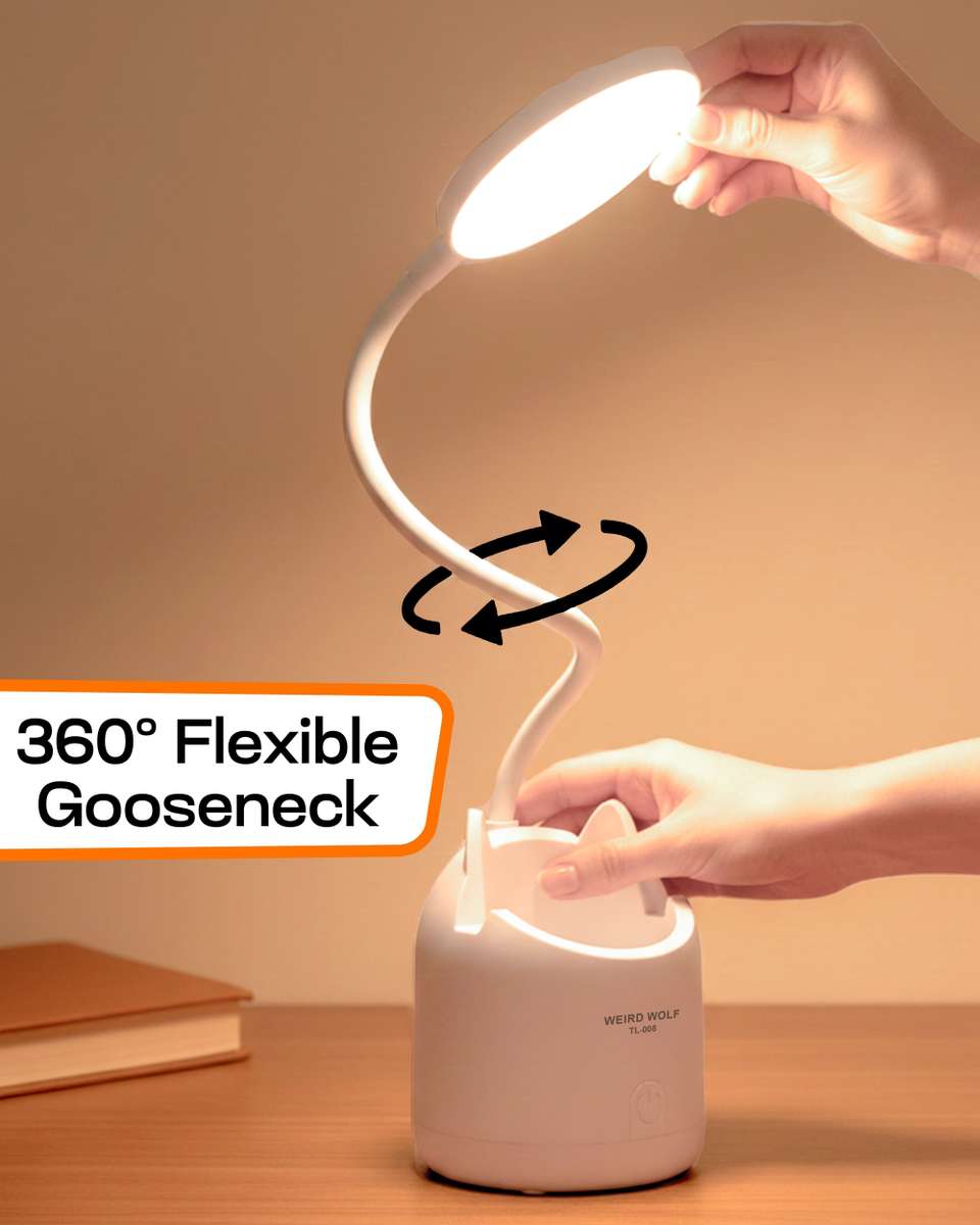 Rudefox 35 cm White LED Table Lamp - Image 8