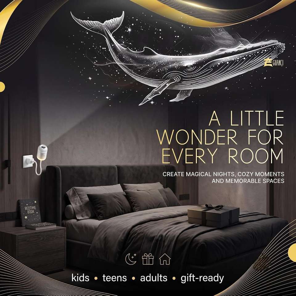 Guanci Whale Reef Galaxy Projector Night Light - Image 8